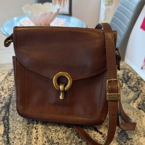 Brown Leather Shoulder Bag
